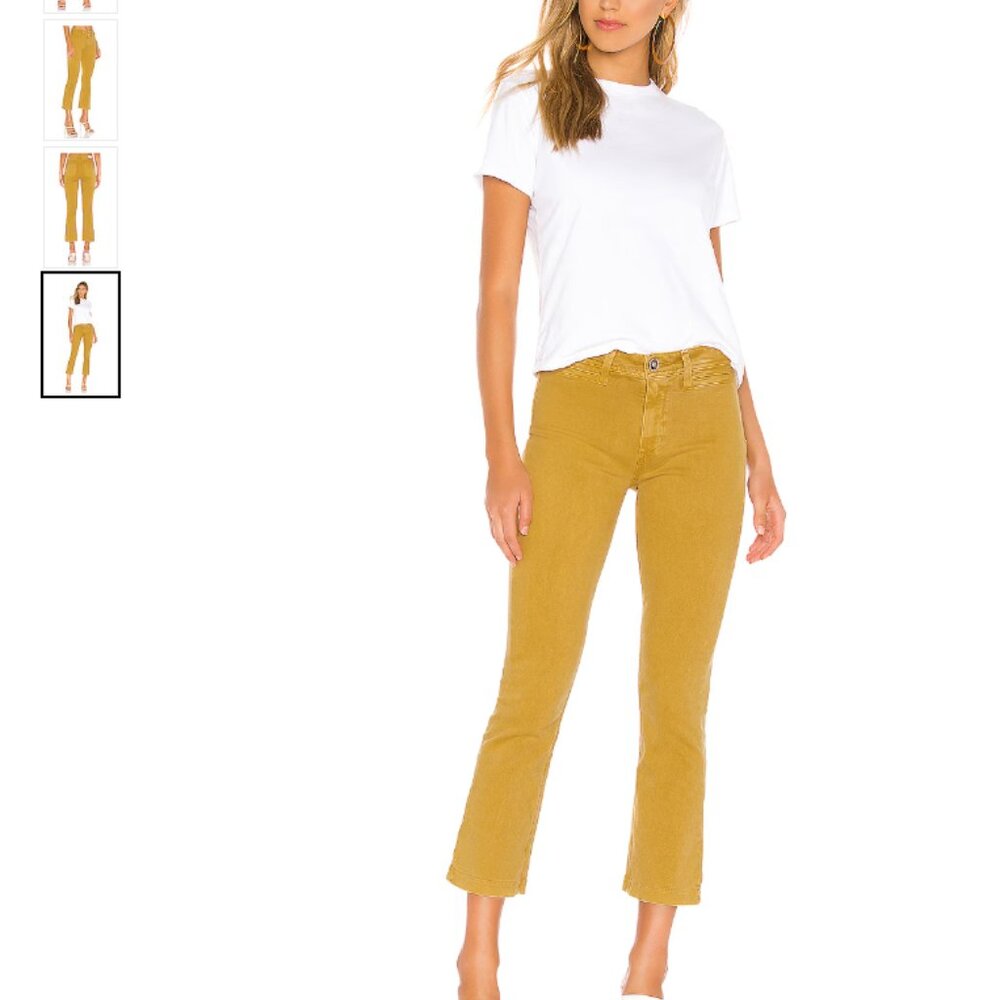 Paige Collette Crop Flare Vintage Dandelion Size 30